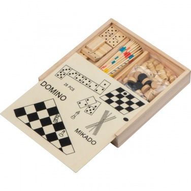 Logotrade promotional item picture of: Wooden game collection RIGA