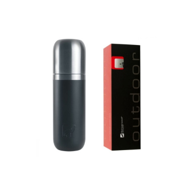 Logo trade promotional products image of: Vacuum bottle DINARA Schwarzwolf