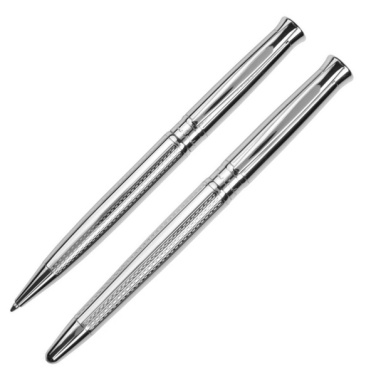 Logotrade promotional gift picture of: Metal set of ballpoint pen and roller ROI