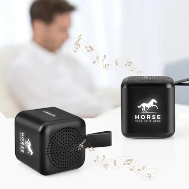 Logotrade advertising product image of: Mini speaker with enlighted logo for engraving