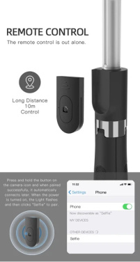 Logo trade promotional giveaways image of: Selfie stick with tripod, K06