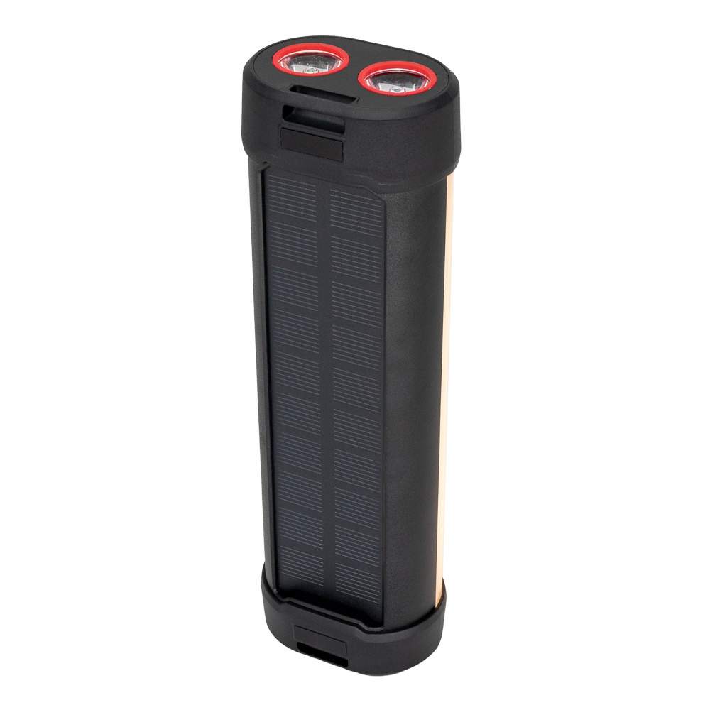 Logo trade promotional merchandise photo of: Solar flashlight with power bank, ES982