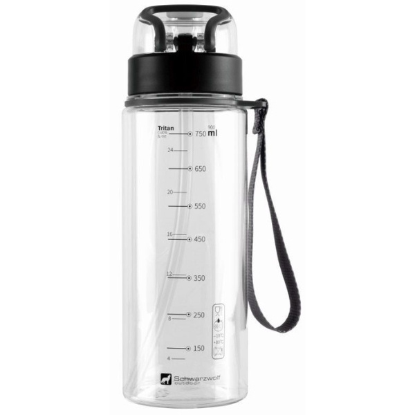 Logotrade business gift image of: Drinking bottle SEYHAN 900 ml Schwarzwolf