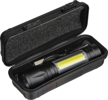 Logo trade advertising products image of: Rechargeable flashlight Tokyo