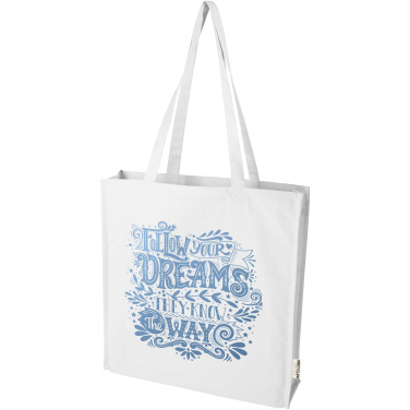 Logo trade promotional item photo of: Florida 270 g/m² GRS recycled gusset tote bag 14L