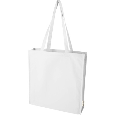 Logo trade promotional merchandise image of: Florida 270 g/m² GRS recycled gusset tote bag 14L
