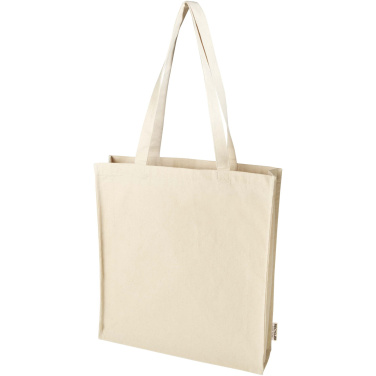 Logo trade business gift photo of: Florida 270 g/m² GRS recycled gusset tote bag 14L