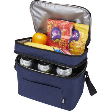 Logo trade promotional giveaway photo of: Tundra GRS RPET double compartments cooler bag 13L