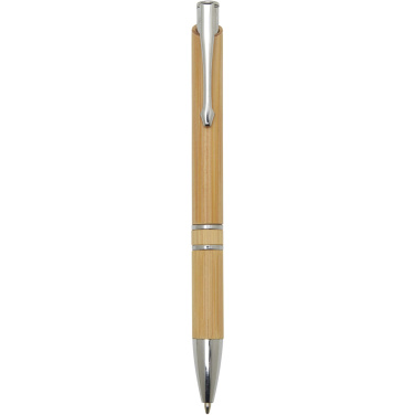 Logotrade promotional item image of: Wicker bamboo ballpoint pen