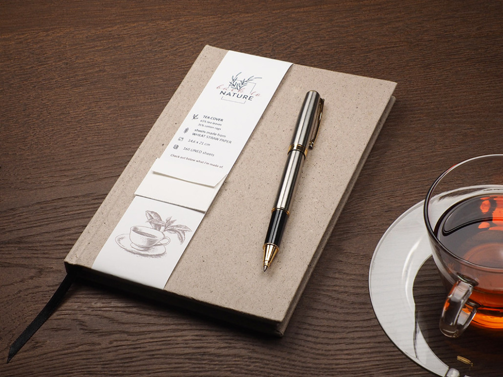 Logotrade corporate gift picture of: Recycled Tea Notebook 209734000