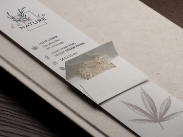 Logo trade promotional products image of: Recycled Hemp Notebook 209734300