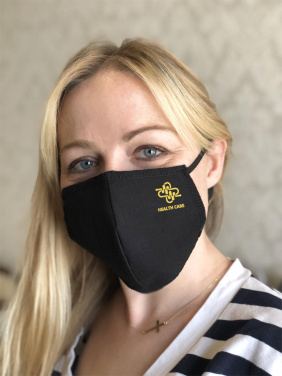 Logotrade business gifts photo of: BLACK-BLACK cotton face mask 140116500