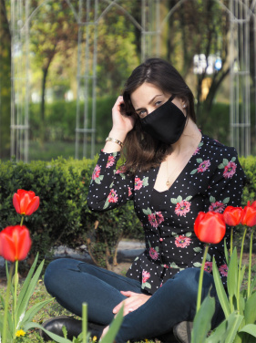 Logo trade promotional products picture of: MARS PRO cotton mask (size M) with pocket and HEPA filter 1380165