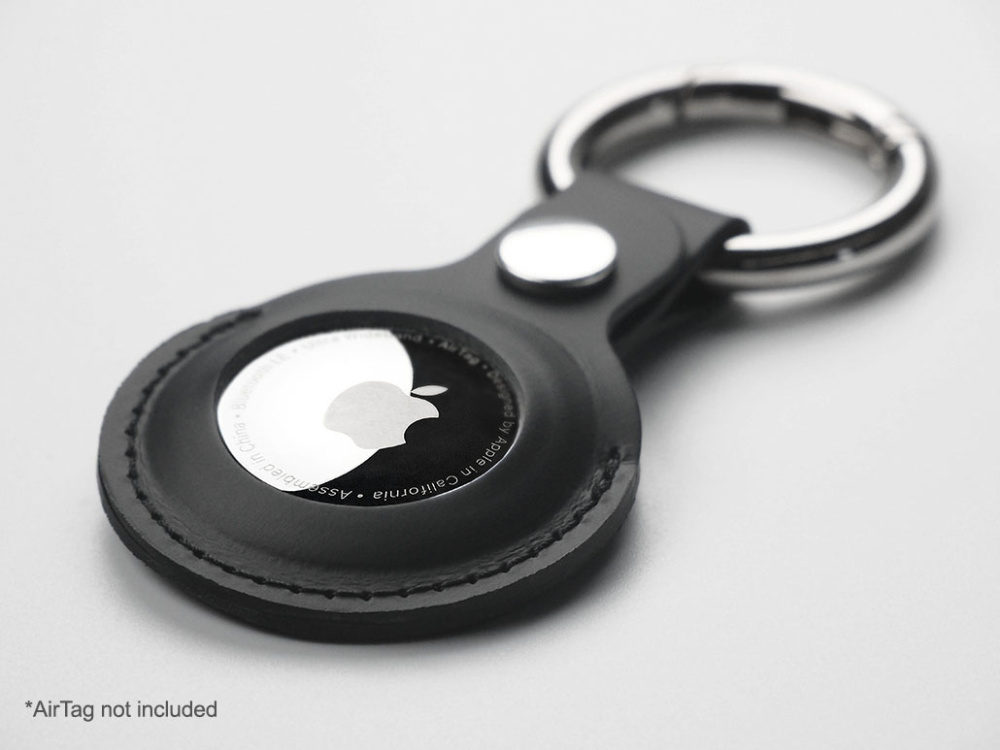 Logo trade promotional merchandise image of: Keyring with holder for AirTag 1914094