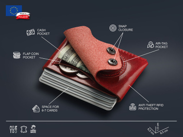 Logo trade business gifts image of: Wallet with AirTag holder 1936141