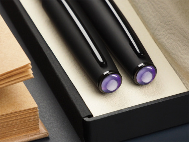 Logo trade promotional merchandise picture of: Amethyst Pen set  1288036