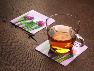 Logo trade corporate gifts image of: Printed paper coaster 1839117
