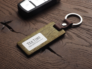 Logo trade promotional product photo of: Wooden keyring 1853121