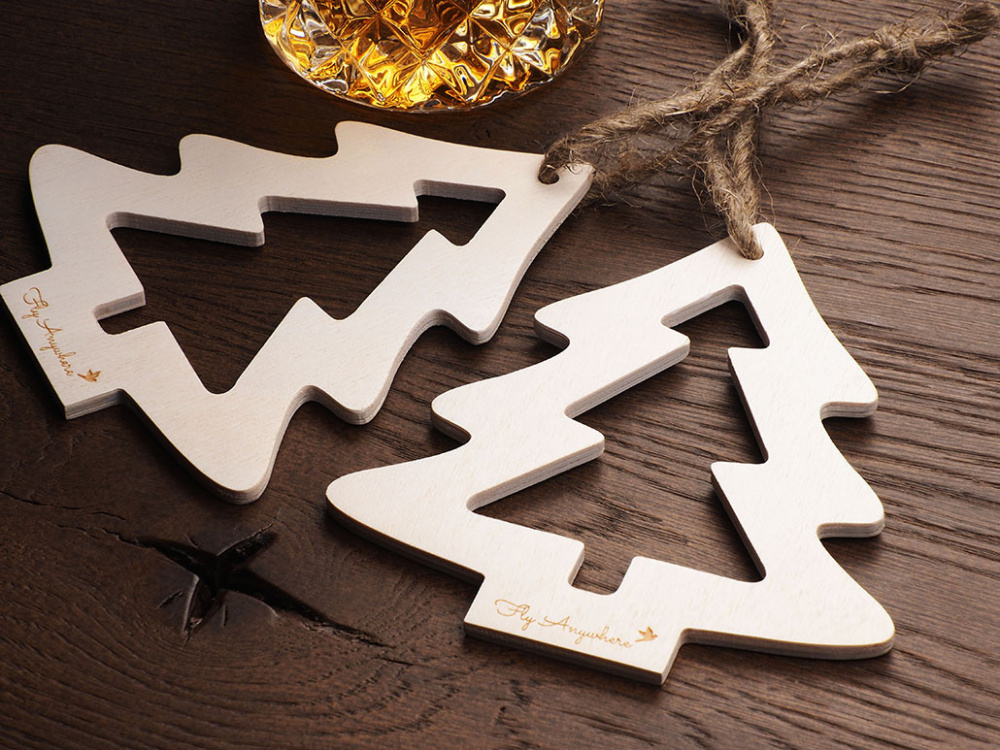 Logotrade promotional gift image of: Wooden Christmas Decoration 1855121