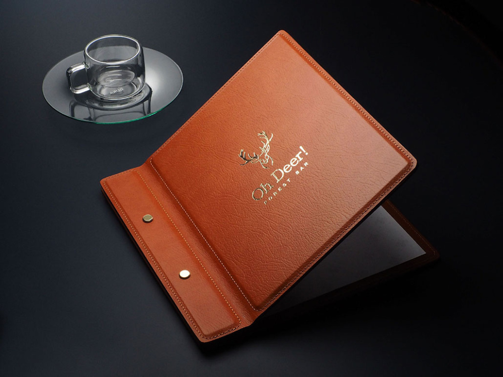 Logo trade promotional giveaways image of: Menu cover 1085318