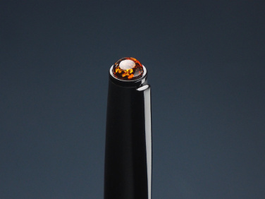 Logo trade promotional gifts image of: Ball pen with AMBER stone 2070036