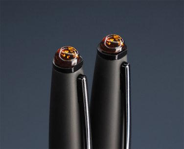 Logo trade promotional product photo of: Amber Pen set  1235036