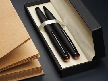 Logotrade promotional giveaways photo of: Amber Pen set  1235036