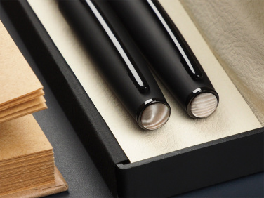 Logotrade advertising products photo of: Striped Flint Pen set 1284036