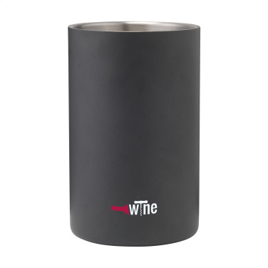 Logo trade advertising products image of: CoolSteel Black wine cooler