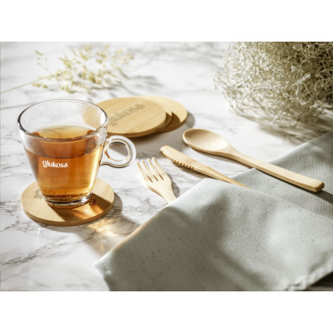 Logotrade promotional gifts photo of: Bamboo Coaster Set