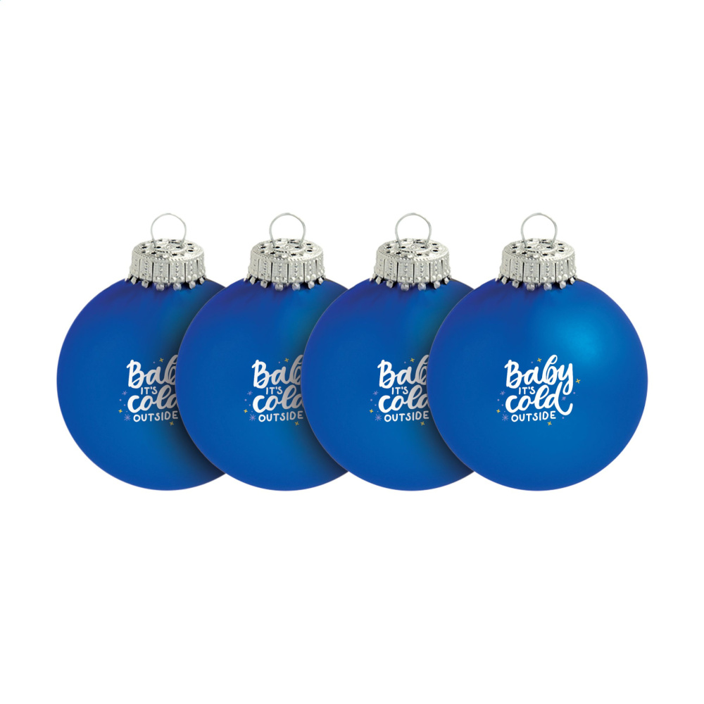 Logo trade corporate gift photo of: Christmas Bauble Ø 6 cm - set of 4 - Made in Europe