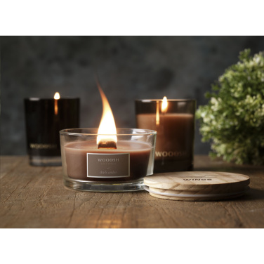 Logotrade advertising product picture of: Wooosh Flame Scented Candle Dark Amber