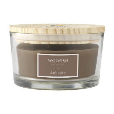 Logotrade promotional merchandise image of: Wooosh Flame Scented Candle Dark Amber