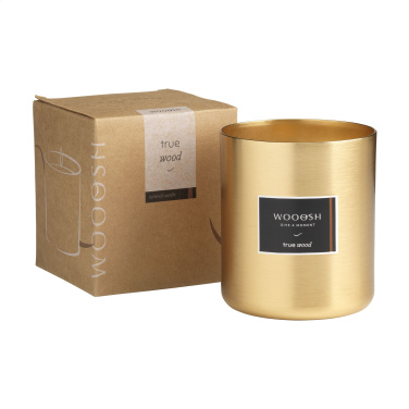 Logo trade promotional giveaways image of: Wooosh Scented Candle True Wood X-Mas