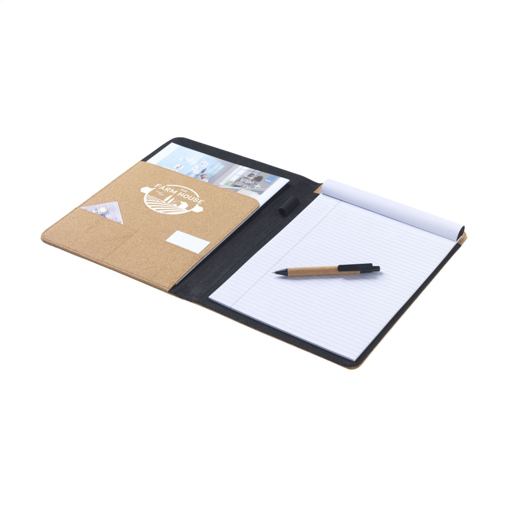 Logo trade business gifts image of: Eco Conference Cork A4 document folder