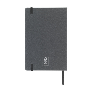 Logo trade corporate gifts picture of: Montana Recycled Leather Paper Notebook A5