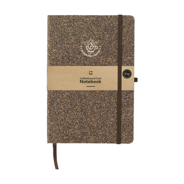Logo trade promotional product photo of: CoffeeGround Cork Paper Notebook A5