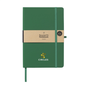 Logo trade promotional merchandise picture of: Recycled GRS PU Paper Notebook A5