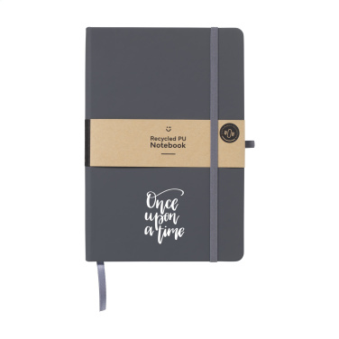 Logo trade promotional item photo of: Recycled GRS PU Paper Notebook A5