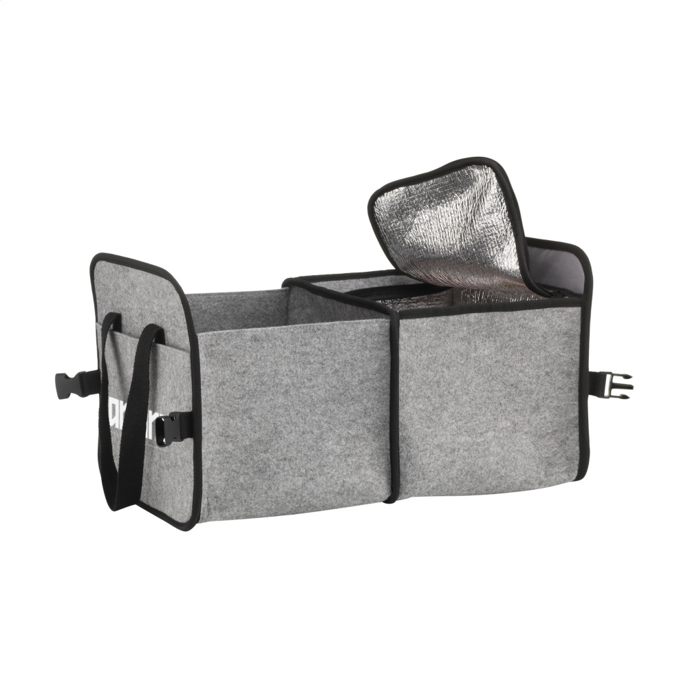 Logotrade promotional item image of: Trunk GRS RPET Felt Organiser Cooler bag