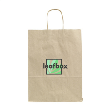 Logo trade promotional products image of: Leaf It Bag Wide recycled grass paper (90 g/m²) M