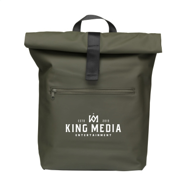 Logo trade promotional giveaway photo of: Lennon Roll-Top Recycled Backpack
