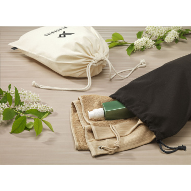 Logo trade promotional giveaways picture of: Gift Pouch GRS Recycled Cotton (150 g/m²) L