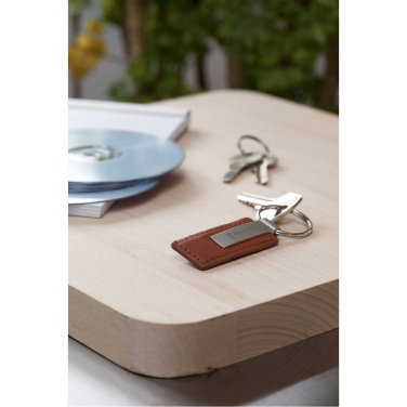 Logo trade promotional giveaway photo of: LeatherKey keyring
