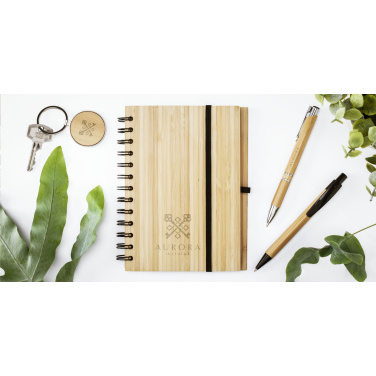Logo trade promotional giveaways picture of: Bamboo Key Circle keyring