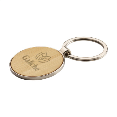 Logo trade promotional products image of: Bamboo Key Circle keyring