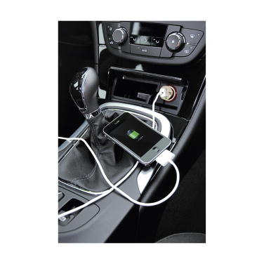 Logo trade advertising product photo of: USB CarCharger plug