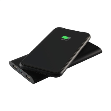 Logo trade promotional gifts image of: Aluminium 8000 Wireless Powerbank wireless charger