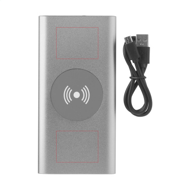 Logo trade promotional products image of: Aluminium 8000 Wireless Powerbank wireless charger