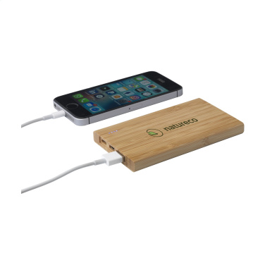 Logo trade promotional product photo of: Bamboo 4000 Powerbank external charger